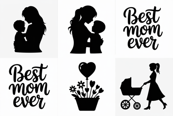 Best Mom Ever SVG Bundle Mother Child