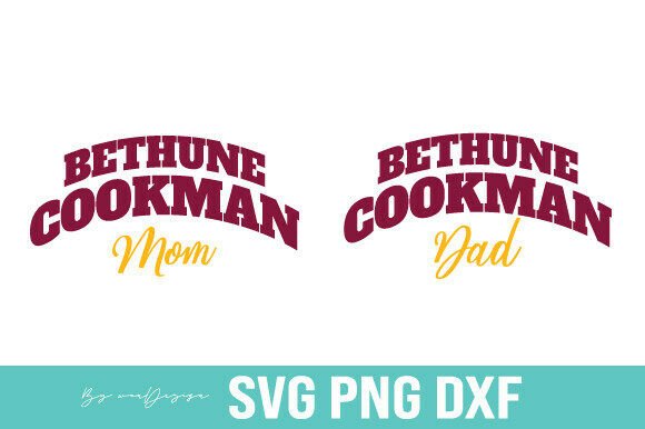 Bethune Cookman MOM-DAD HBCU Svg, Png.