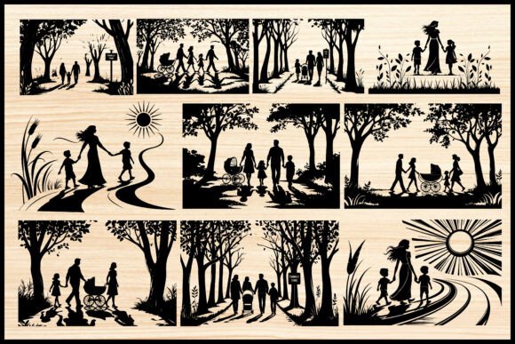 Family Walk Nature Vector Bundle: Designer Review