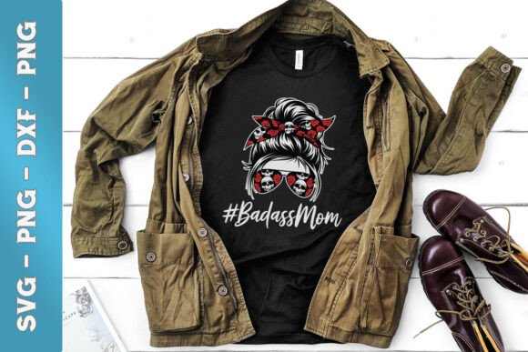 Messy Bun Bad Mom Skull Hair SVG