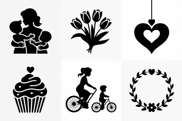 Mom and Kids SVG Bundle Family Love