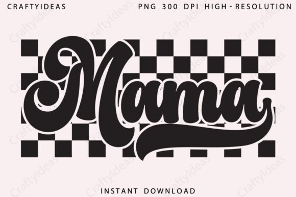 Retro Checkered Mama Svg: An Embroidery Designer's Take